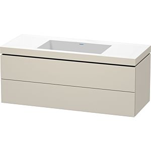 Duravit L-Cube vanity unit LC6929N9191 120 x 48 cm, without tap hole, matt taupe, 2 drawers