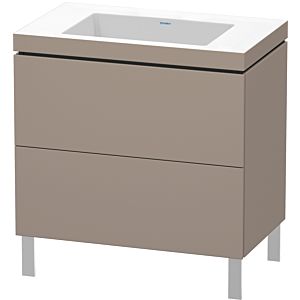 Duravit L-Cube vanity unit LC6937N4343 80 x 48 cm, without tap hole, basalt matt, 2 pull-outs, floor-standing