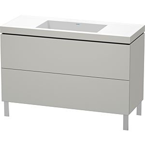 Duravit L-Cube vanity unit LC6939N0707 120 x 48 cm, without tap hole, matt concrete gray, 2 pull-outs, floor-standing