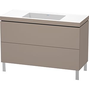 Duravit L-Cube Waschtisch-Unterschrank LC6939N4343 120 x 48 cm, ohne Hahnloch, basalt matt, 2 Auszüge, bodenstehend