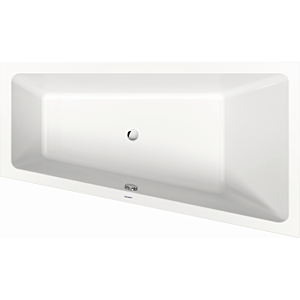 Duravit No. 1 Trapez-Badewanne 700509000000000 170 x 100 x 46 cm, Einbauversion, mit einer Rückenschräge rechts, weiß