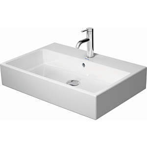 Duravit Vero Air meuble vasque sablé 23507000281 70 x 47 cm, blanc WonderGliss, sans trou pour robinet, avec trop-plein, avec banc pour robinet