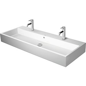Duravit Vero Air Möbelwaschtisch 23501200241 weiß wondergliss, 120x47cm, Überlauf, 2 Hahnlöcher
