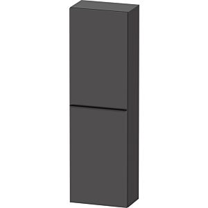 Duravit D-Neo half tall cabinet DE011804949 40x24x132cm, 2000 door, 4 glass shelves, Graphite Matt