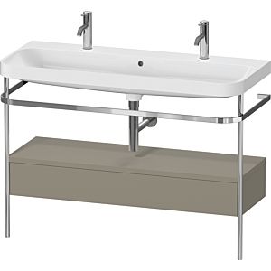 Duravit Happy D.2 Plus Möbelwaschtisch-Kombination HP4854O92920000 117,5x49cm, mit Metallkonsole, steingrau seidenmatt