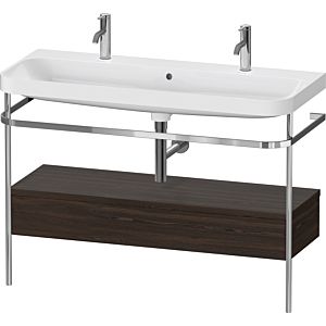 Combinaison lavabo pour meuble Duravit Happy D.2 Plus HP4854O69690000 117,5x49cm, avec console en métal, noyer brossé