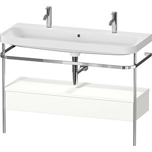 Duravit Happy D.2 Plus furniture washbasin combination HP4854O36360000 117.5x49cm, with metal console, white satin finish