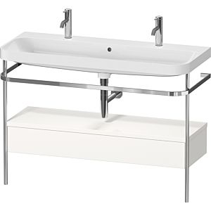 Combinaison lavabo pour meuble Duravit Happy D.2 Plus HP4854O22220000 117,5x49cm, avec console en métal, brillant blanc
