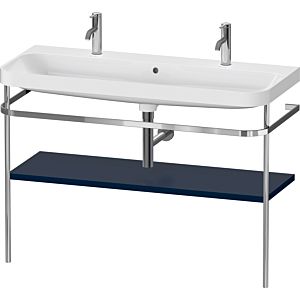 Duravit Happy D.2 Plus Möbelwaschtisch-Kombination HP4849O98980000 117,5x49cm, 1 Hahnloch, mit Metallkonsole, nachtblau seidenmatt