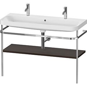 Duravit Happy D.2 Plus furniture washbasin combination HP4849O69690000 117.5x49cm, 1 tap hole, with metal console, brushed walnut