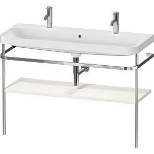 Duravit Happy D.2 Plus Möbelwaschtisch-Kombination HP4849O39390000 117,5x49cm, 1 Hahnloch, mit Metallkonsole, nordic weiß seidenmatt