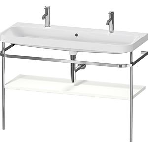 Duravit Happy D.2 Plus furniture washbasin combination HP4849O36360000 117.5x49cm, 1 tap hole, with metal console, white satin finish