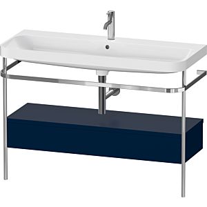 Duravit Happy D.2 Plus furniture washbasin combination HP4844O98980000 117.5x49cm, with metal console, 1 tap hole, midnight blue satin finish