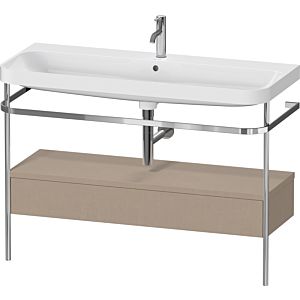 Duravit Happy D.2 Plus furniture washbasin combination HP4844O75750000 117.5x49cm, with metal console, 1 tap hole, linen