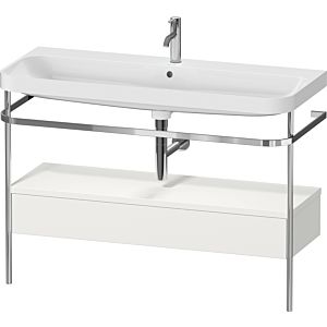 Combinaison lavabo pour meuble Duravit Happy D.2 Plus HP4844O39390000 117,5x49cm, avec console en métal, 1 trou pour robinetterie, nordic blanc