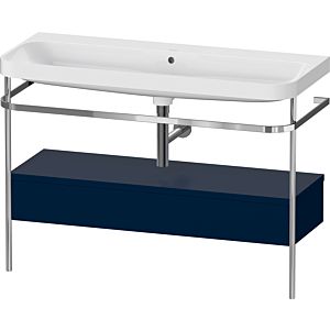 Combinaison lavabo pour meuble Duravit Happy D.2 Plus HP4844N98980000 117,5x49cm, avec console en métal, sans trou pour robinetterie, finition satinée bleu nuit