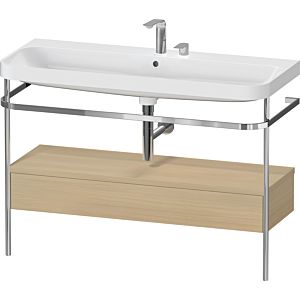 Duravit Happy D.2 Plus combinaison lavabo pour meuble HP4844E71710000 117,5x49cm, avec console en métal, 2 trous pour robinetterie, chêne méditerranéen