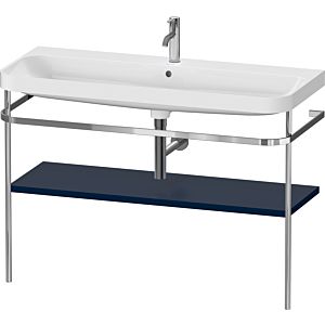 Duravit Happy D.2 Plus Möbelwaschtisch-Kombination HP4839O98980000 117,5x49cm, mit Metallkonsole, 1 Hahnloch, nachtblau seidenmatt