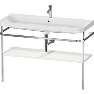 Duravit Happy D.2 Plus Möbelwaschtisch-Kombination HP4839O39390000 117,5x49cm, mit Metallkonsole, 1 Hahnloch, nordic weiß seidenmatt