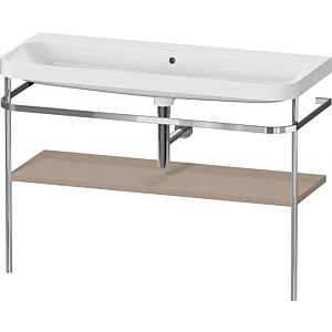 Duravit Happy D.2 Plus furniture washbasin combination HP4839N75750000 117.5x49cm, with metal console, without tap hole, linen