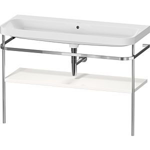 Duravit Happy D.2 Plus furniture washbasin combination HP4839N22220000 117.5x49cm, with metal console, without tap hole, white high gloss