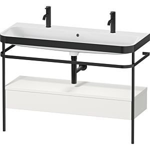 Combinaison lavabo pour meuble Duravit Happy D.2 Plus HP4764O39390000 117,5x49cm, avec 1 trou pour robinetterie, support en métal, nordic blanc