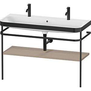 Duravit Happy D.2 Plus Möbelwaschtisch-Kombination HP4759O75750000 117,5x49cm, mit 1 Hahnloch, Metallkonsole, leinen