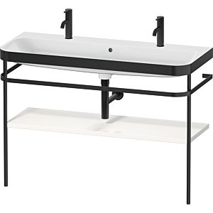 Duravit Happy D.2 Plus furniture washbasin combination HP4759O22220000 117.5x49cm, with 1 tap hole, metal console, white high gloss