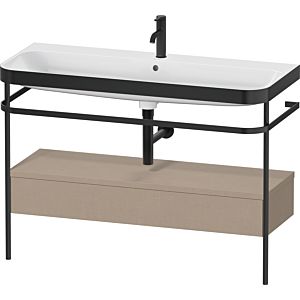 Duravit Happy D.2 Plus Möbelwaschtisch-Kombination HP4744O75750000 117,5x49cm, mit Metallkonsole, 1 Hahnloch, leinen