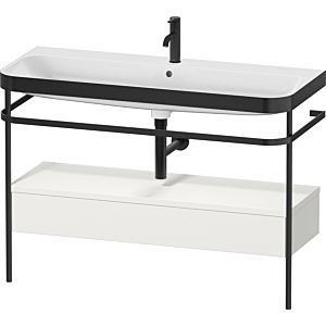 Duravit Happy D.2 Plus combinaison lavabo pour meuble HP4744O39390000 117,5x49cm, avec console en métal, 1 trou pour robinet, nordic blanc mat