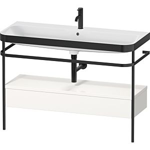 Duravit Happy D.2 Plus furniture washbasin combination HP4744O22220000 117.5x49cm, with metal console, 1 tap hole, white high gloss