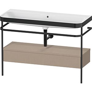 Duravit Happy D.2 Plus furniture washbasin combination HP4744N75750000 117.5x49cm, with metal console, without tap hole, linen