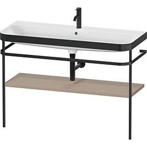 Duravit Happy D.2 Plus furniture washbasin combination HP4739O75750000 117.5x49cm, with metal console, 1 tap hole, linen