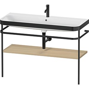 Duravit Happy D.2 Plus Möbelwaschtisch-Kombination HP4739O71710000 117,5x49cm, mit Metallkonsole, 1 Hahnloch, mediterrane Eiche