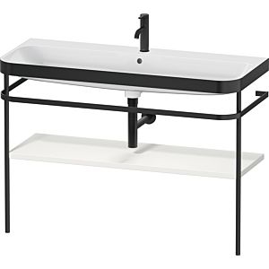 Duravit Happy D.2 Plus furniture washbasin combination HP4739O39390000 117.5x49cm, with metal console, 1 tap hole, nordic white satin finish