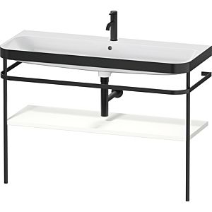 Duravit Happy D.2 Plus Möbelwaschtisch-Kombination HP4739O36360000 117,5x49cm, mit Metallkonsole, 1 Hahnloch, weiß seidenmatt
