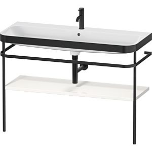 Duravit Happy D.2 Plus Möbelwaschtisch-Kombination HP4739O22220000 117,5x49cm, mit Metallkonsole, 1 Hahnloch, weiß hochglanz