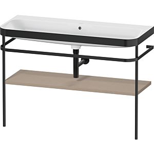Duravit Happy D.2 Plus Möbelwaschtisch-Kombination HP4739N75750000 117,5x49cm, mit Metallkonsole, ohne Hahnloch, leinen