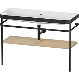 Duravit Happy D.2 Plus combinaison lavabo pour meuble HP4739N71710000 117,5x49cm, avec console en métal, sans trou pour robinet, chêne méditerranéen