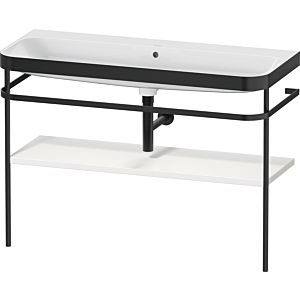 Duravit Happy D.2 Plus Möbelwaschtisch-Kombination HP4739N39390000 117,5x49cm, mit Metallkonsole, ohne Hahnloch, nordic weiß seidenmatt