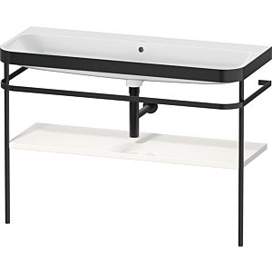 Duravit Happy D.2 Plus furniture washbasin combination HP4739N22220000 117.5x49cm, with metal console, without tap hole, white high gloss