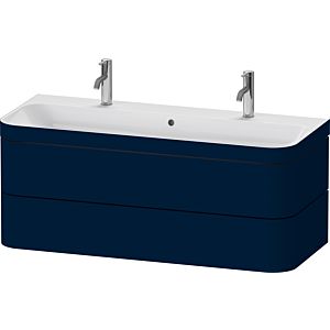 Duravit Happy D.2 Plus vanity HP4640O98980000 117.5x49cm, with 1 tap hole, 2 drawers, midnight blue satin finish