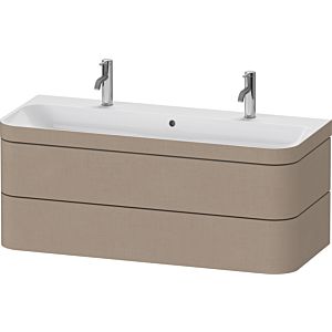 Duravit Happy D.2 Plus vanity HP4640O75750000 117.5x49cm, with 1 tap hole, 2 drawers, linen