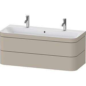 Duravit Happy D.2 Plus vanity HP4640O60600000 117.5x49cm, with 1 tap hole, 2 drawers, taupe satin finish