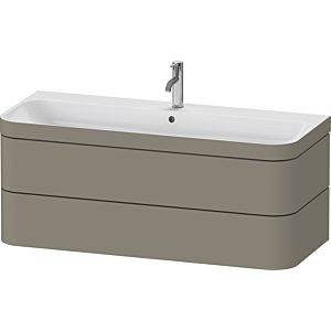 Duravit Happy D.2 Plus Möbelwaschtisch-Unterschrank HP4639O92920000 117,5x49cm, 2 Schubkästen, 1 Hahnloch, steingrau seidenmatt