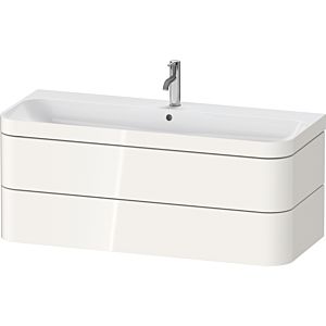 Duravit Happy D.2 Plus Möbelwaschtisch-Unterschrank HP4639O22220000 117,5x49cm, 2 Schubkästen, 1 Hahnloch, weiß hochglanz