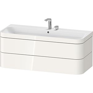 Duravit Happy D.2 Plus Möbelwaschtisch-Unterschrank HP4639E22220000 117,5x49cm, 2 Schubkästen, 2 Hahnlöcher, weiß hochglanz