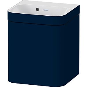 Duravit Happy D.2 Plus meuble sous-lavabo HP4634N98980000 40x36cm, 1 porte, charnières à droite, sans trou pour robinetterie, finition satinée bleu nuit