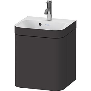 Duravit Happy D.2 Plus vanity HP4633O80800000 40x36cm, 1 door, left hinged, with tap hole, graphite super matt