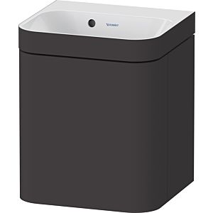 Duravit Happy D.2 Plus meuble sous-vasque HP4633N80800000 40x36cm, 1 porte, charnières à gauche, sans trou pour robinetterie, graphite super mat